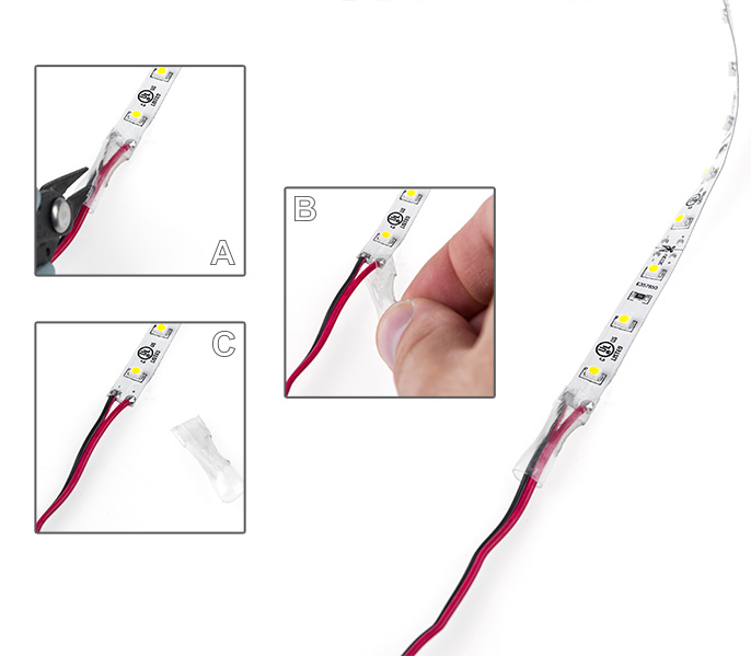 aluminum LED profiles wire prep