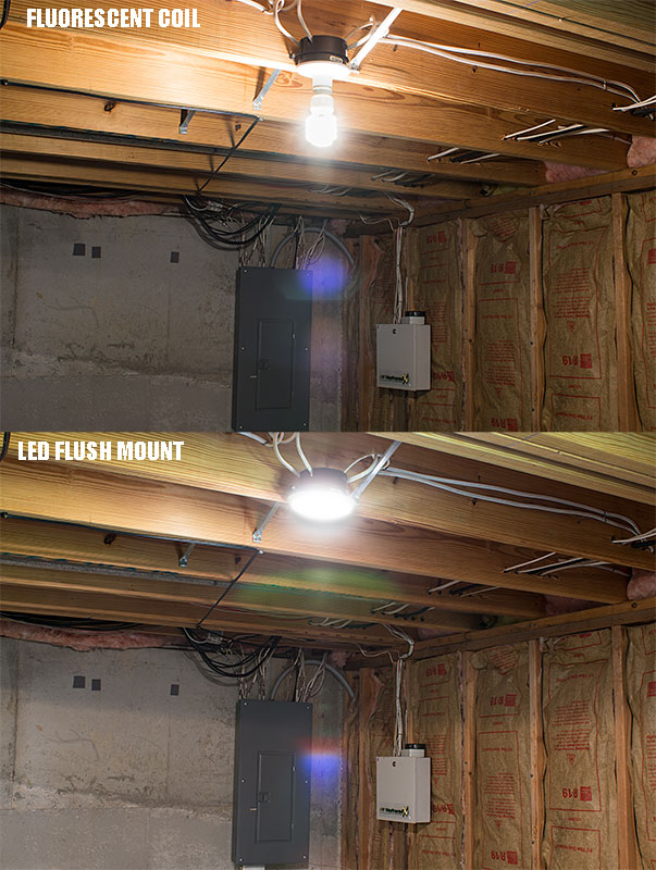 Flush Mount Led Ceiling Lights For J Boxes And Can Lights Super