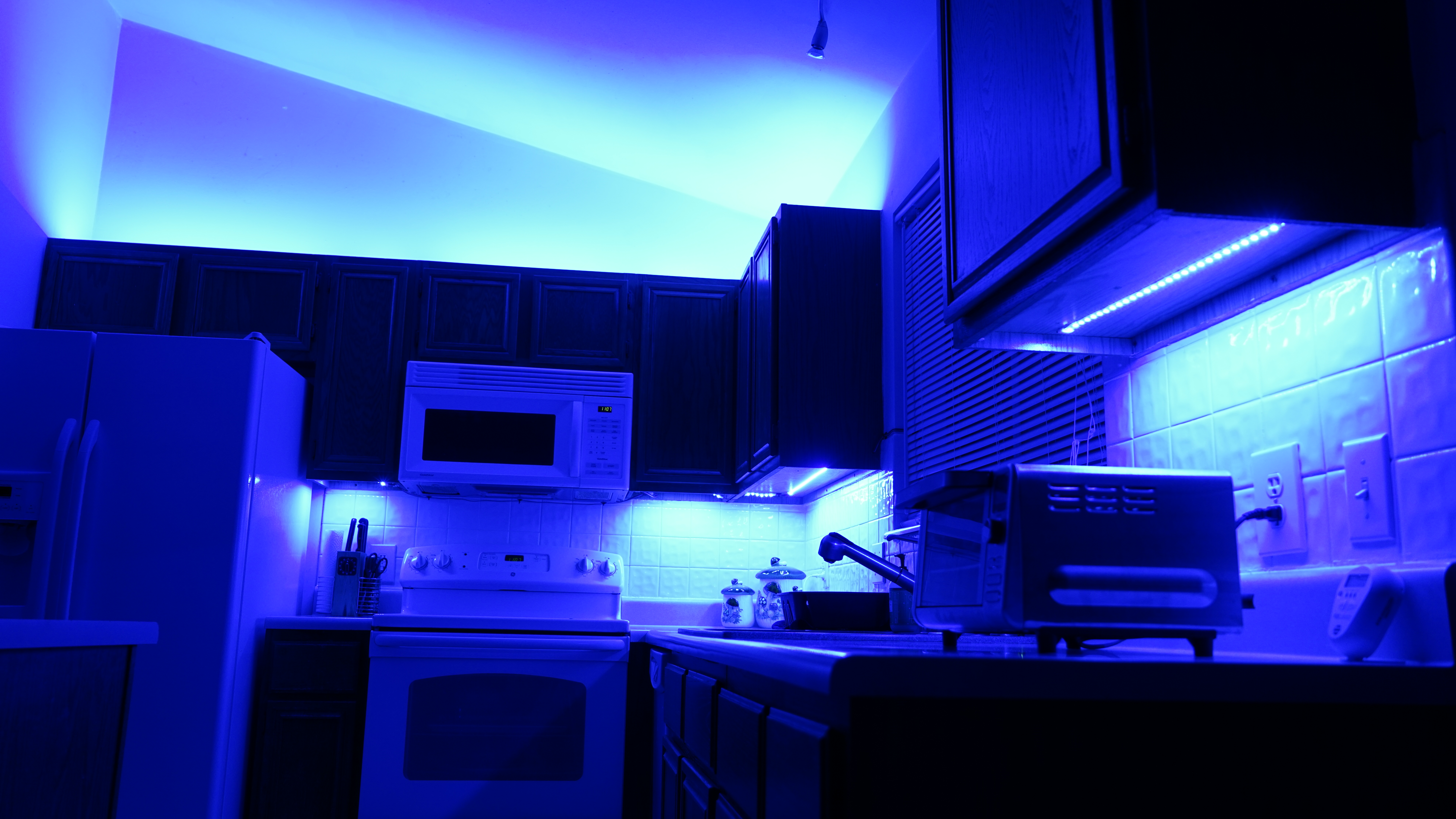 Under-Cabinet LED Lighting: How to Install LED Strip Lights - Installed