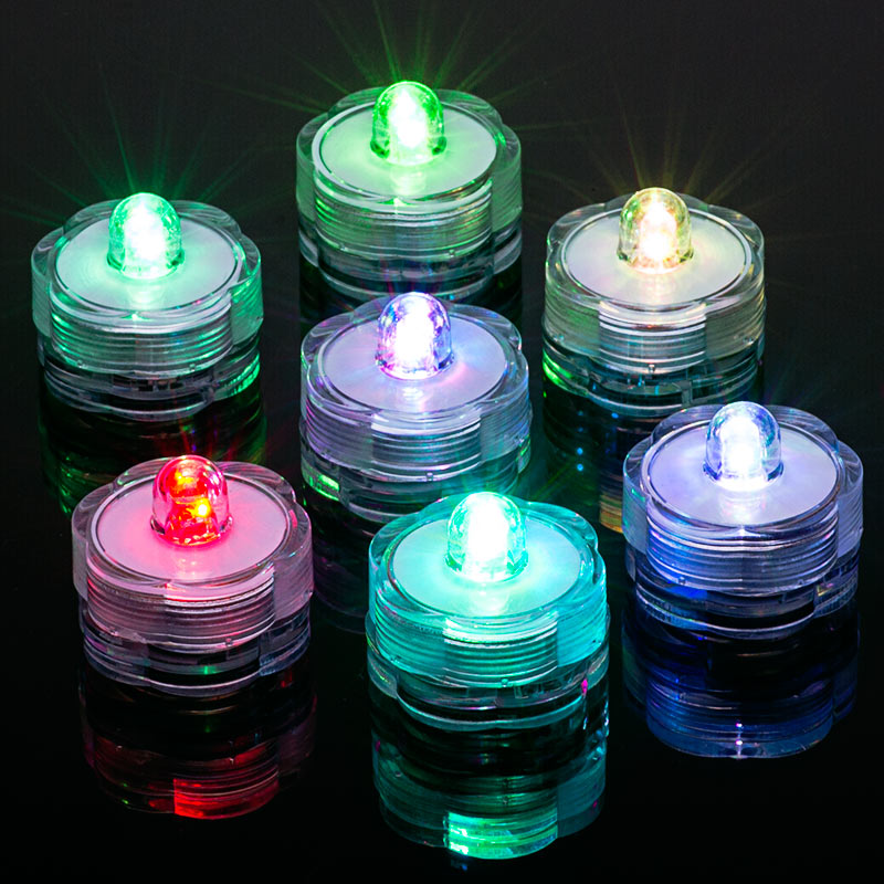 wastreake Rechargeable Colour Electronic LED Waterproof Candle Exquisite Christmas Home Decoration with Glitter Colour Changing LED Water Candle