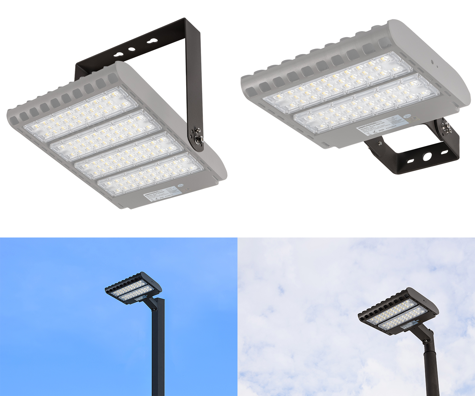 LED parking lot lights/area lights - bracket types