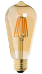 Gold Tint Vintage Light Bulb