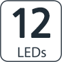 12 leds