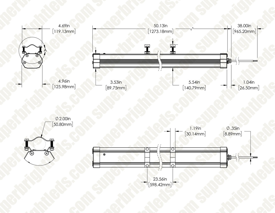 Linear High Bay Anchor Stud Mounting Bracket - KLE Series