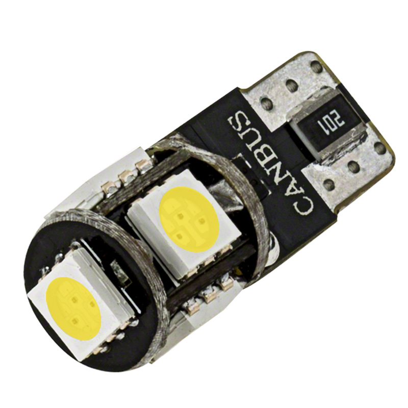 194 CAN Bus LED Bulb 5 SMD LED Wedge Base Tower Miniature Wedge