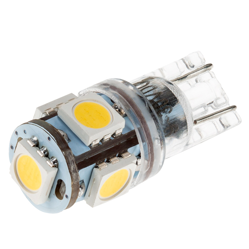 wholesale100x T10 5050 SMD Wedge 5-LED Car white Light Bulb 194 168 W5W 12V 360°