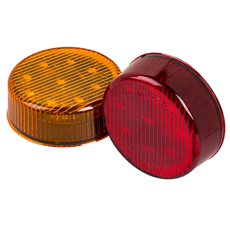 KGS 12V Incandescent Red Clearance Side Marker Light 2.5" Round DOT/SAE 