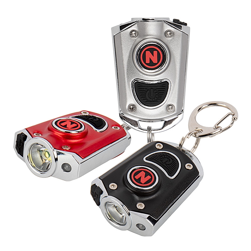 NEBO 6714 MYCRO Keychain & Necklace USB 400 Lumen Rechargeable Flashlight SILVER 