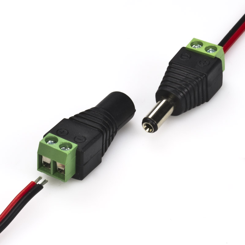 CPSx2ST Standard Barrel Connector to Screw Terminal Adapter Wire