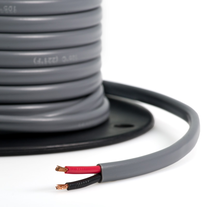 Gray Jacketed 14 Gauge Wire Two Conductor Power Wire Power Wires