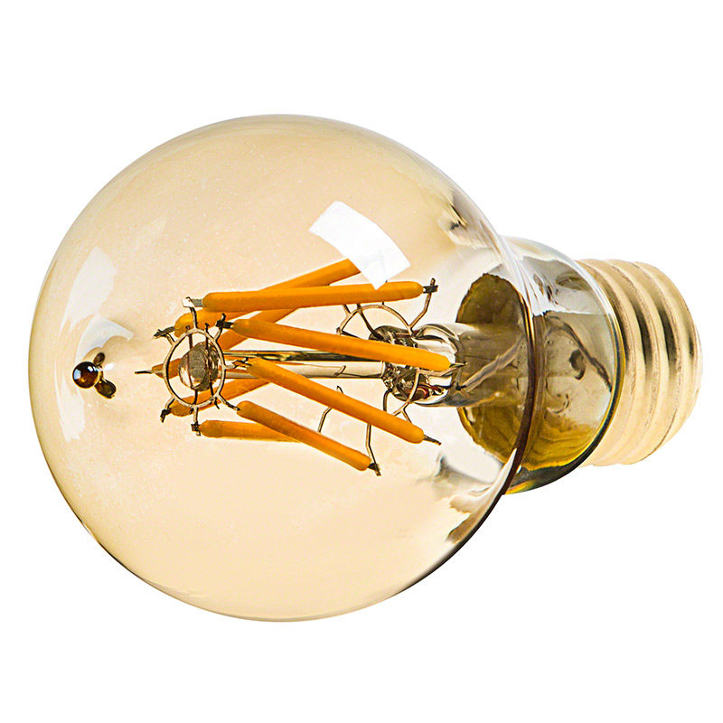 LED Filament Bulb - Gold Tint Victorian Style A19 LED Bulb With 7 Watt ...