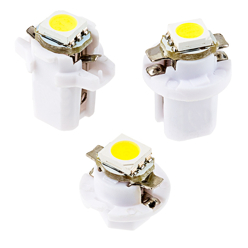 10x T5 B8.5D 5050 SMD LED Tube Auto Car Instrument Dashboard Light Bulbs White
