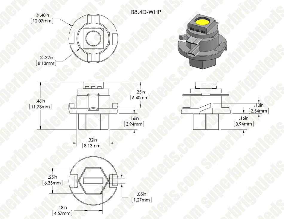 B8 LED Bulb - SMD Instrument Panel LED