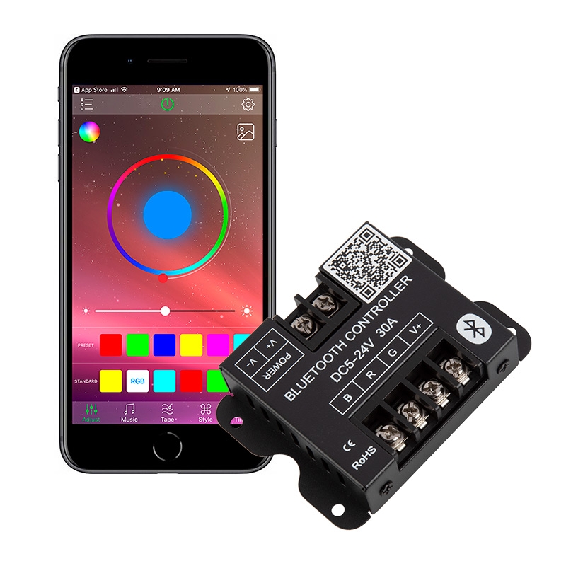 DIY Smart Bluetooth RGB APP LED Controller+5M RGB LED Strip Light For Phone 