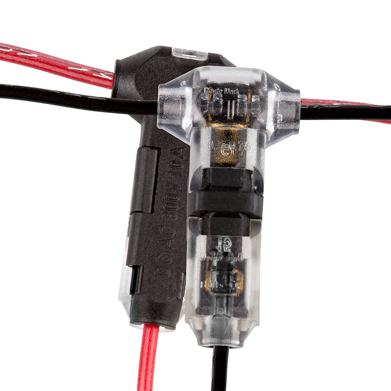 Clear 24 18 AWG T Tap Wire Splice Connectors Single Dual Channel 