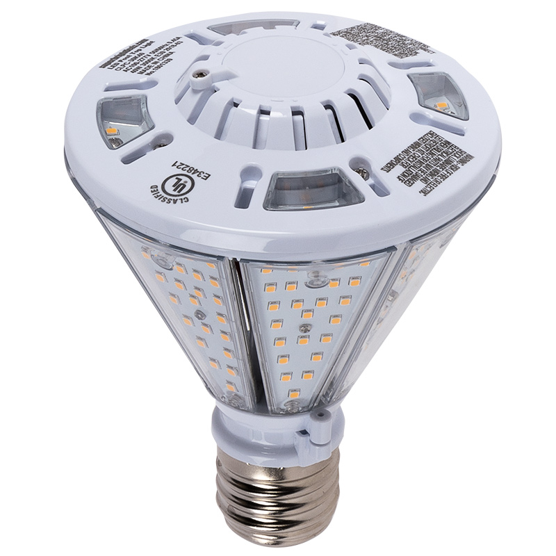 2 Packs 50W Super Bright LED Corn Light Bulbs 2019 New - E26 with E39 Mogul Base Adapter Garage Workshop Etc. 6500K Daylight 5000Lumens for Large Area Commercial Ceiling Light 350Watt Equivalent