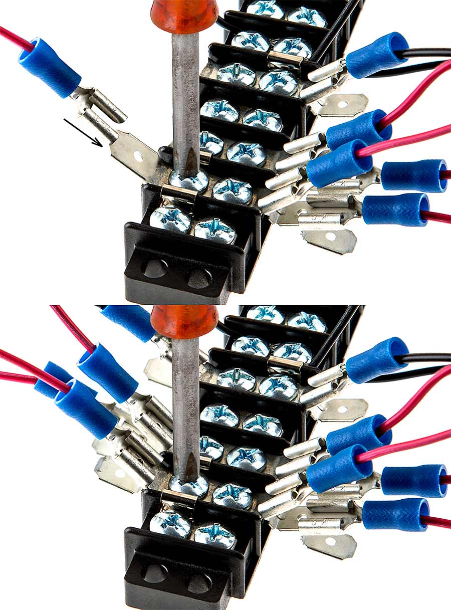 12 Position Barrier Terminal Block 1422 AWG Super Bright LEDs