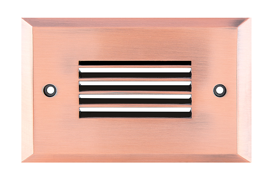 12V LED Step Lights Copper Louver Rectangular Deck / Step Accent