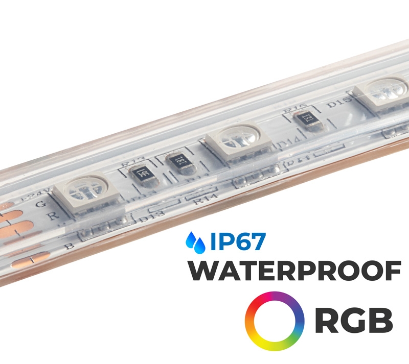 5m RGB LED Strip Light - Color-Changing LED Tape Light - 24V - IP67  Waterproof | Super Bright LEDs