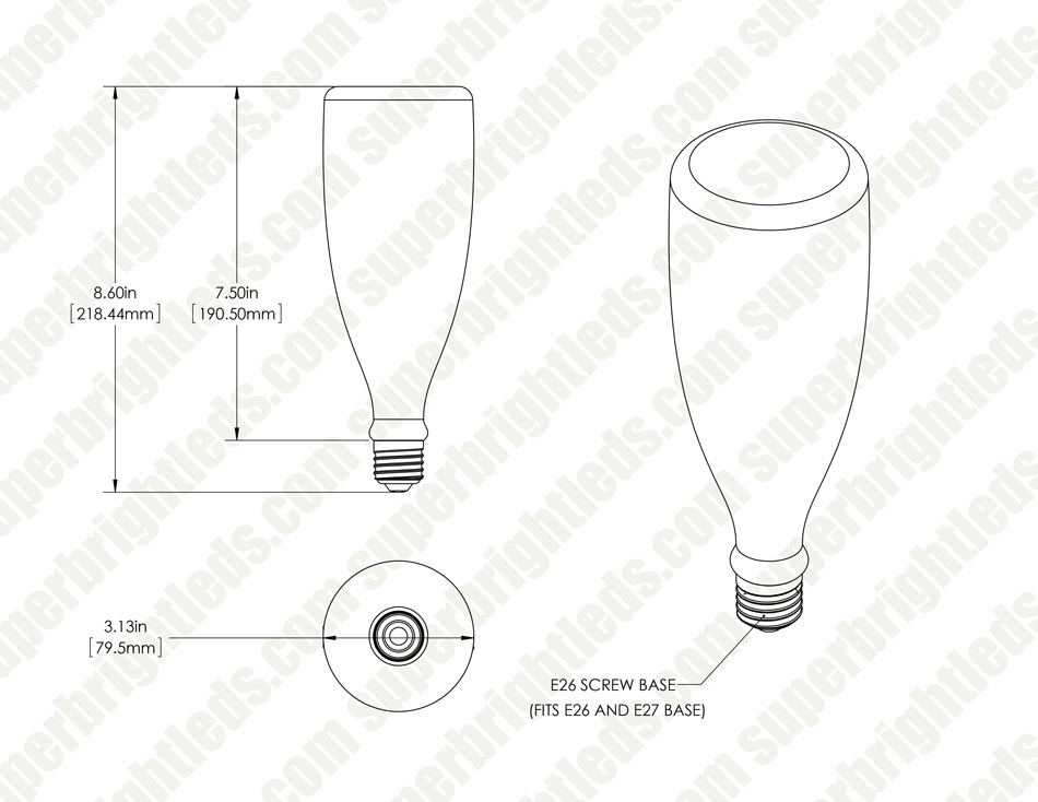 LED Bottle Light Bulbs w/ Integrated LED Fairy Lights - 5 Watt Equivalent - 50 Lumens