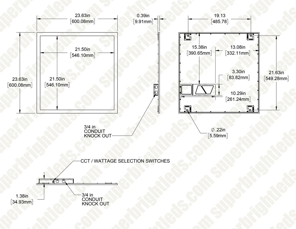 2x2 led panel lights