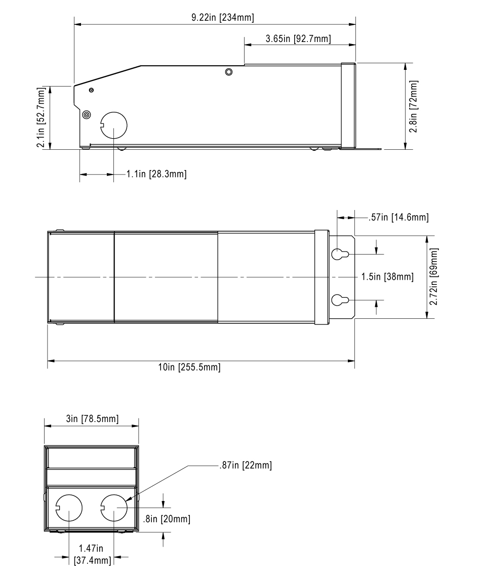 M150L12DC-AR Dimensional Drawing