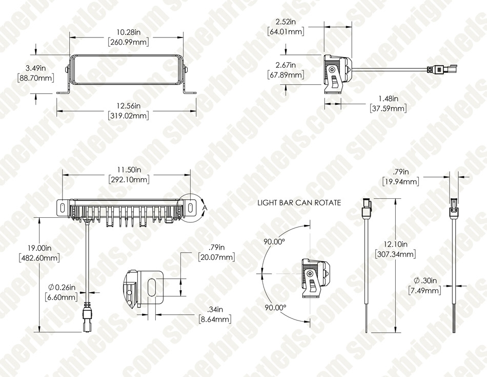 10&quot; Link Series Off-Road LED Light Bar - Dual Row - Spot Beam - 42W - 3290 Lumens
