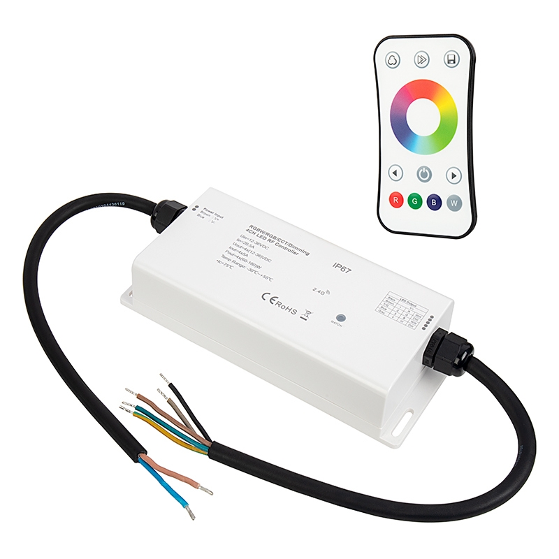 Mini Controller Dimmer Amplifier Adapter 12V For RGBW 5pin LED Light Strip