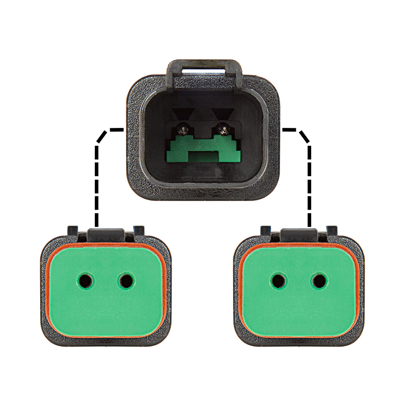 Deutsch Connector Splitter Cable 1 Female to 2 Male DT Connector