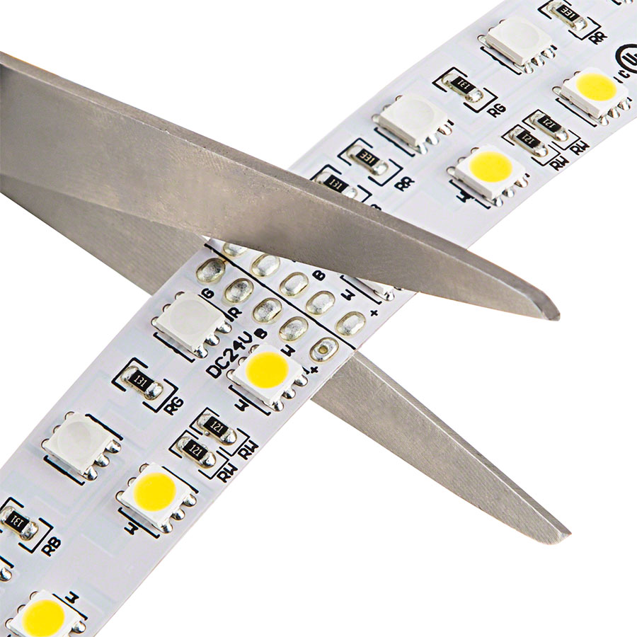 RGBW LED Strip Lights - Dual Row 24V LED Tape Light w/ White and ...