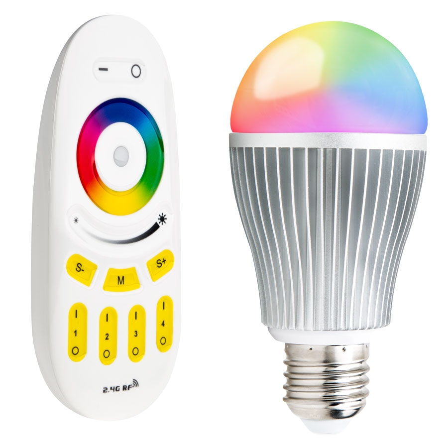 MiLight WiFi Smart Light Bulb with Touch Remote - RGBW LED Bulb - 60