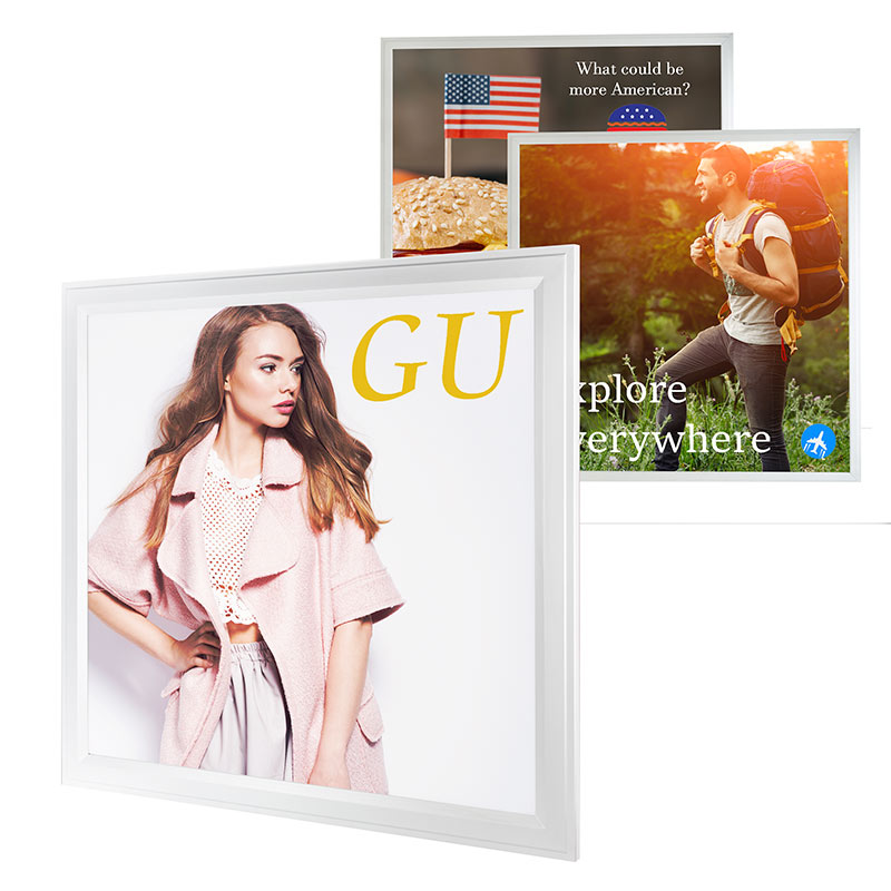 Ultra Thin LED Light Box Panels with Custom Printed Luxart® Diffuser