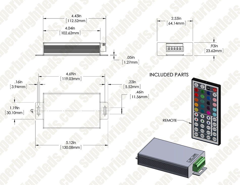 Rgb control box ir remote control схема