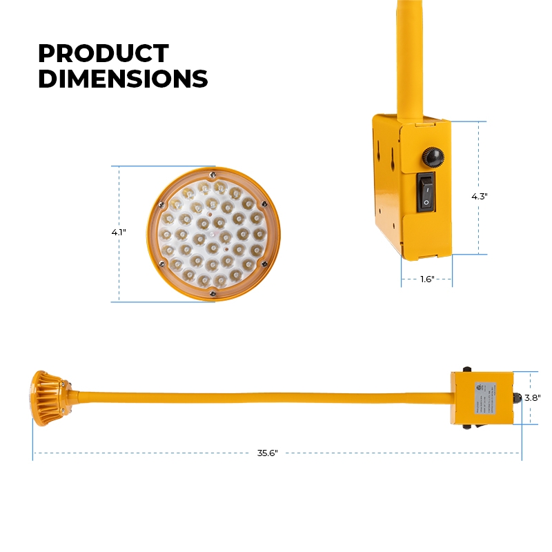 LED Gooseneck Dock Light 20W Flexible Loading Dock Light 27
