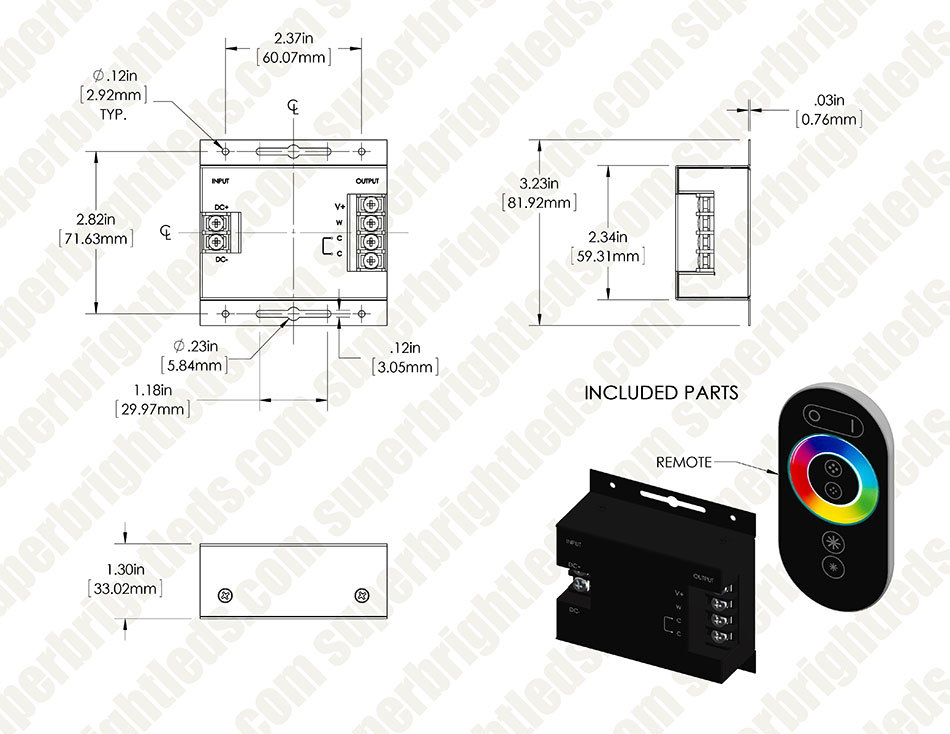 Rgb control box ir remote control схема