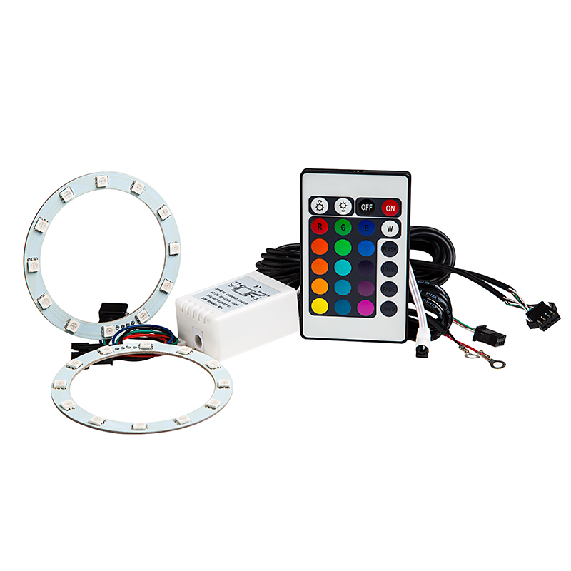 RGB LED Halo Headlight Accent Light Kit Super Bright LEDs