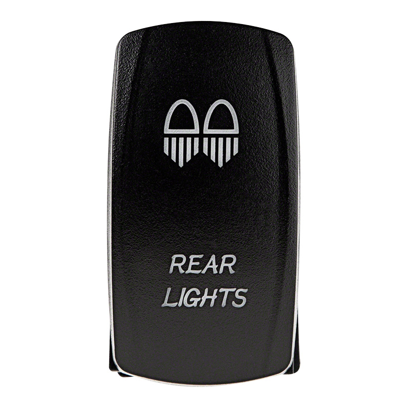 Rocker Switch Rear Lights Symbol White LED Horizontal