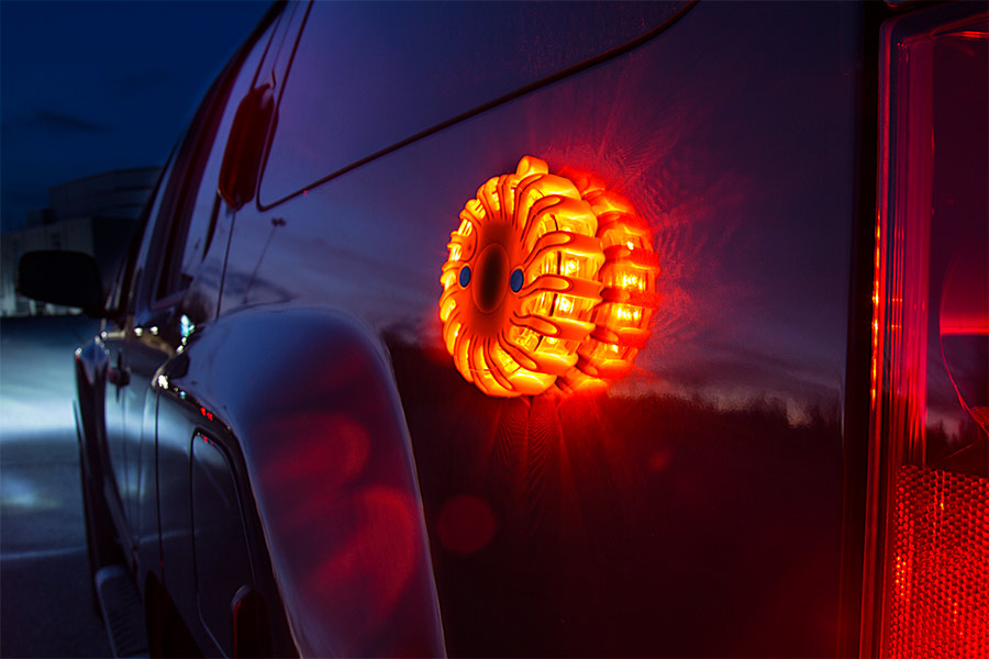 Led warning lights for cars