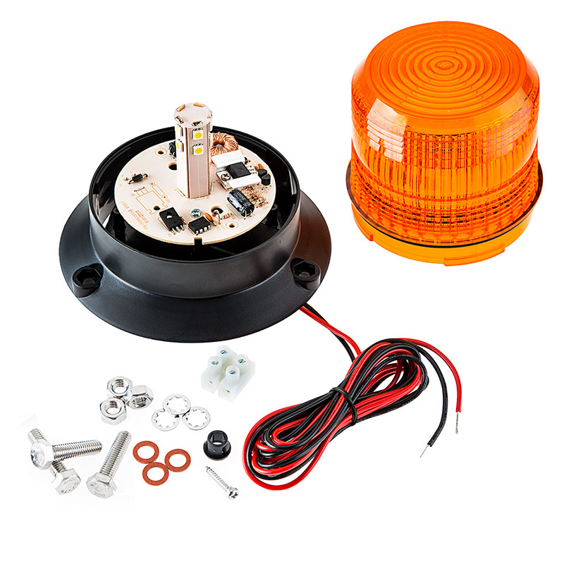 43/4" Amber LED Strobe Light Beacon with 10 LEDs Emergency Vehicle