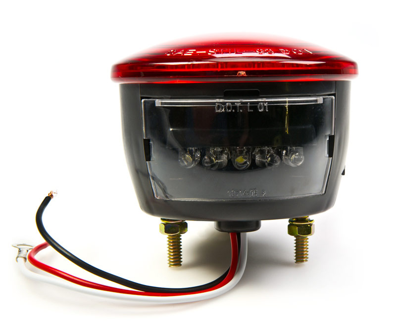 Round LED Trailer Light w/ License Plate Light 4” LED Brake/Turn/Tail Light Pigtail