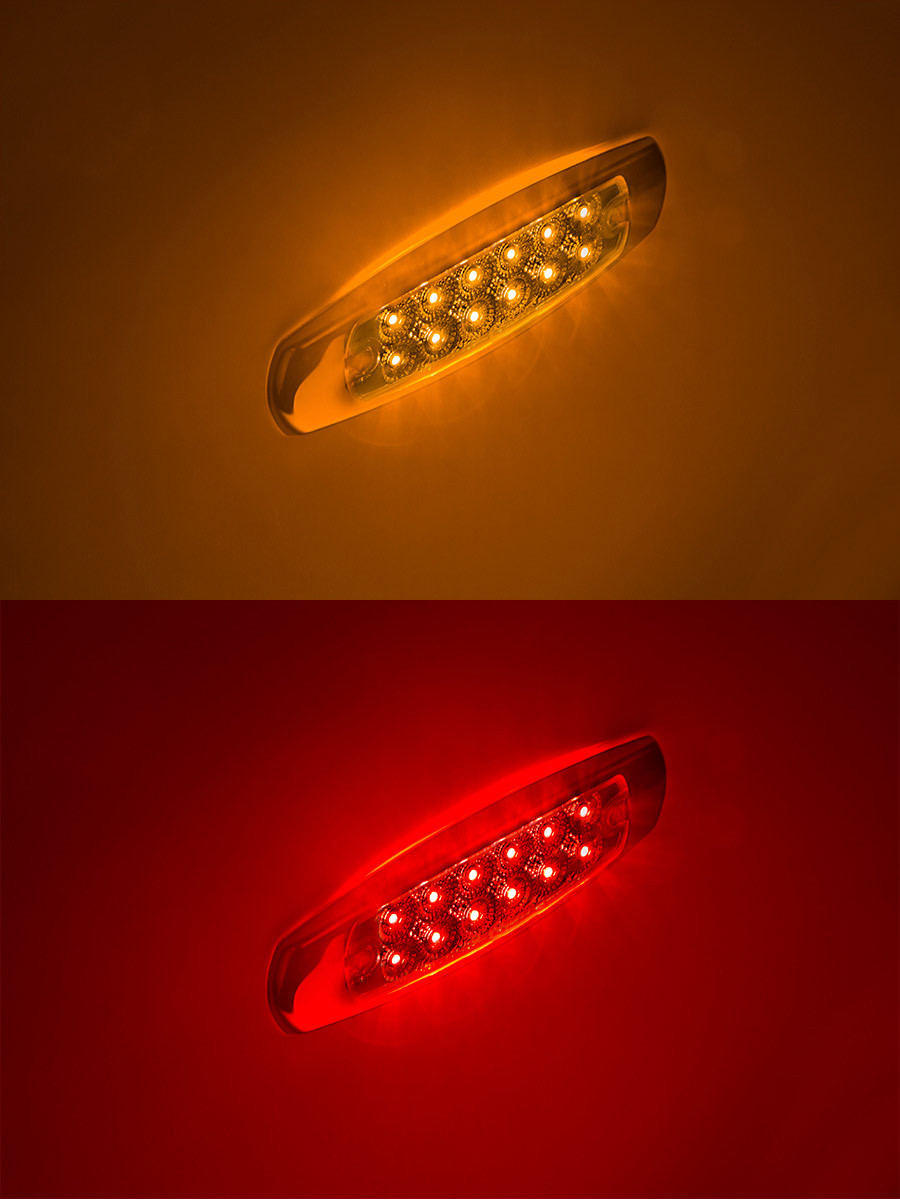 Low Profile PeterbiltStyle LED Truck and Trailer Lights w/ Clear Lens