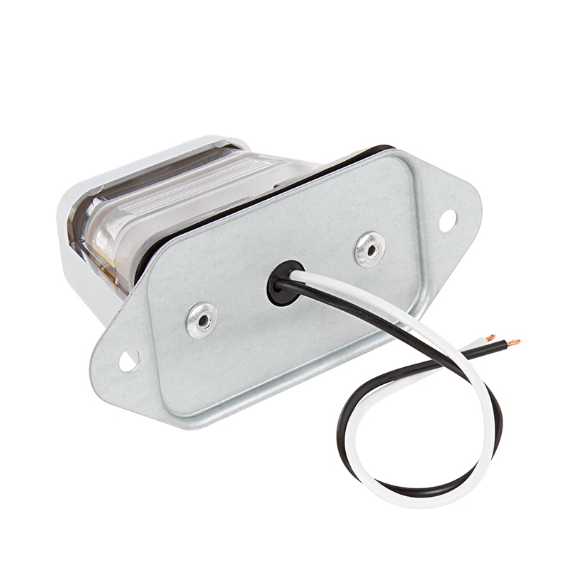 4” Universal LED License Plate Light Narrow Beam LEDs Chrome