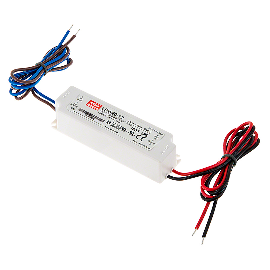 Class 2 IP67 Enclosed Switching Power Supply Output Current Adjust by Output Cable 24VDC 1670mA 40W
