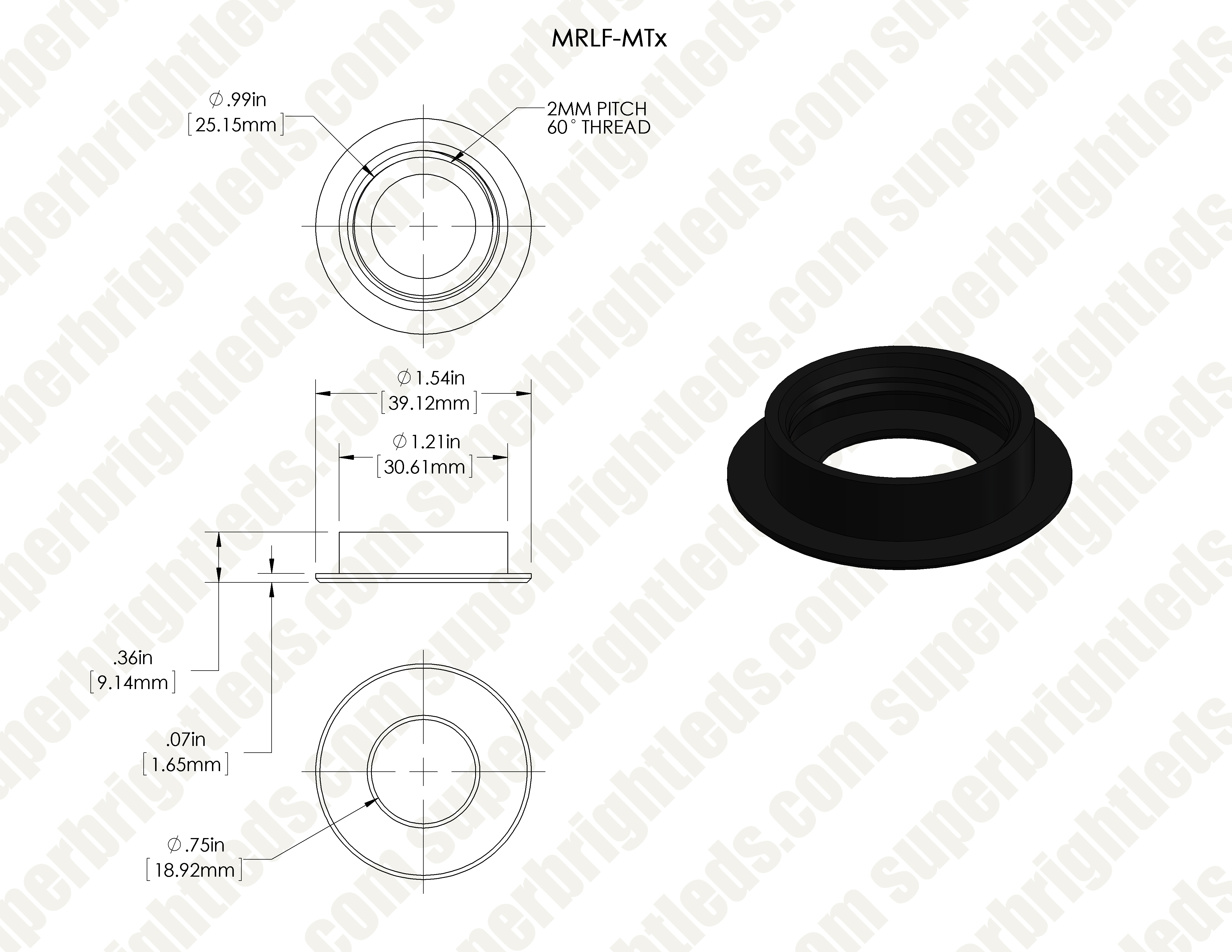LED Step Lights - Black 40mm Metal Trimmed Mini Round Deck / Step Accent Light - 0.5 Watt