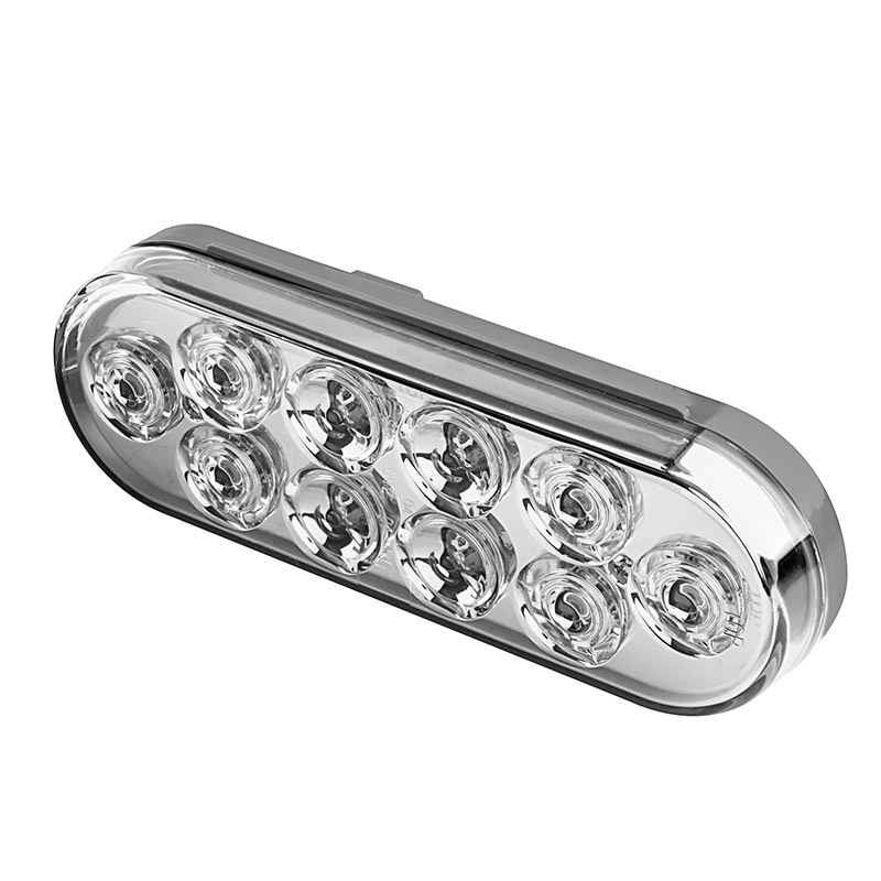 Oval LED Truck Lights and Trailer Lights with Clear Lens 6” LED Brake