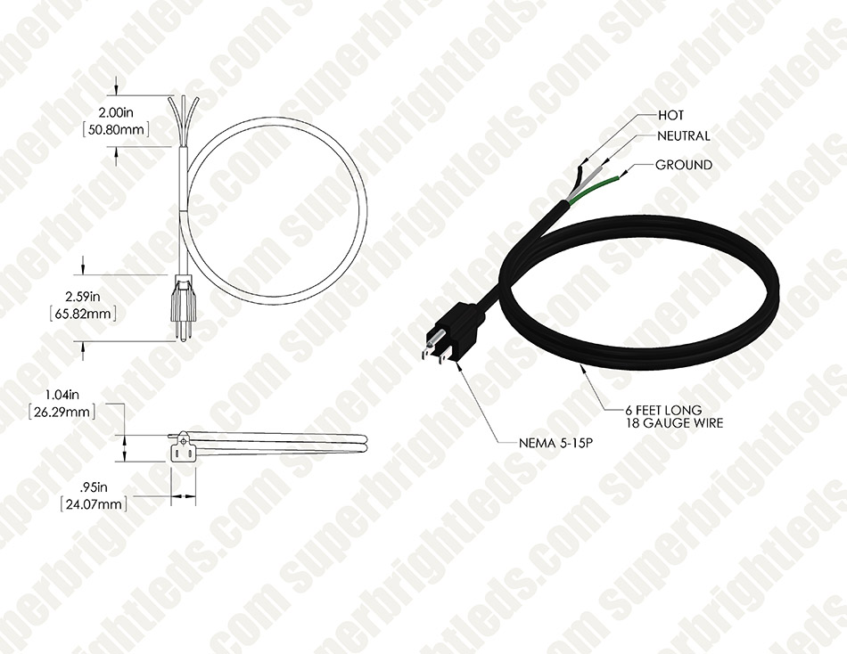 Power Cord for Power Supplies