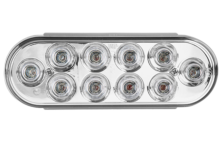 Oval LED Truck Lights and Trailer Lights with Clear Lens 6” LED Brake
