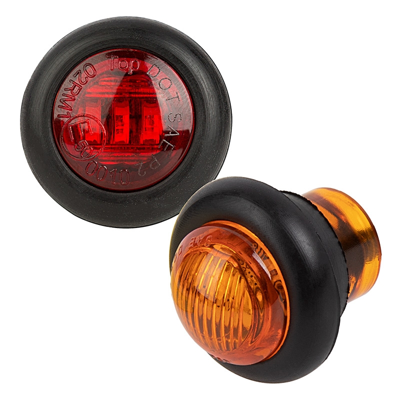 2.5 Inch Round Led Marker Lights Partsam 2 Amber 2 Red Truck Trailer 2.5 Round Side Marker Led Clearance Light 4LED 12V 2.5 Inch Round Led Flush Mount Lights 2.5 Round Led Clearance Lights 