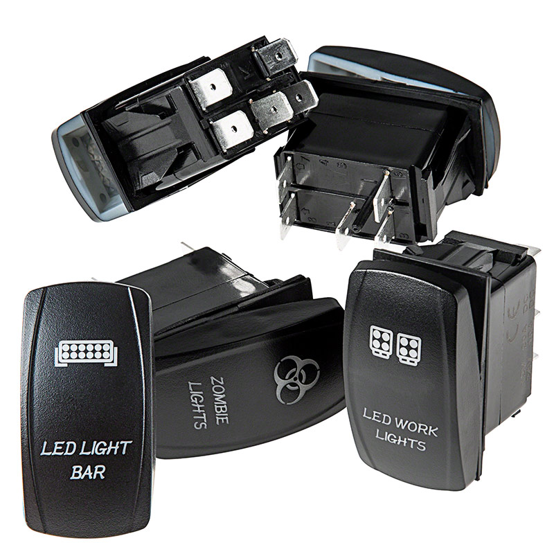 LED Rocker Switch with Legend | Rectangle | Rocker Switches | Switches ...