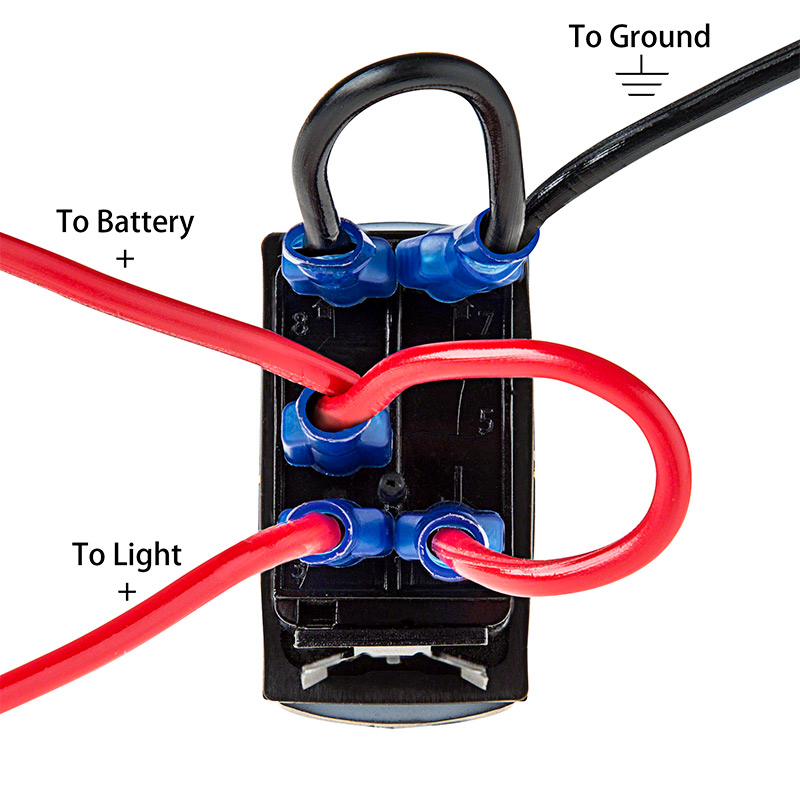 Wiring a 5 pin, 2 LED rocker switch using a fuse block | Polaris RZR